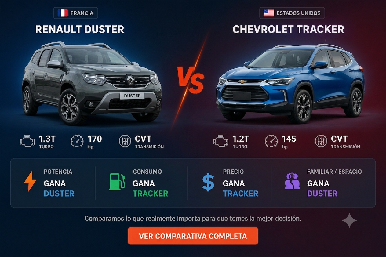 Renault Duster vs Chevrolet Tracker — Comparativa Bien Comprado Colombia